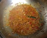 A picture of step 4 of Hara chana masala curry.