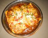 A picture of step 8 of Cheesy vegetable enchiladas.