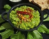 A picture of step 6 of Double tadka lahsuni Palak khichdi.