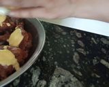 A picture of step 2 of Chicken 65.