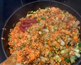 A picture of step 2 of Vegan ragu with lentils sauce base 🌿.
