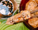 Hình bước làm 9 của món 🌱 Bánh Xếp Mandu Chay Nhân Nấm Đậu Hủ Chiên Nước