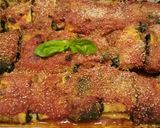 A picture of step 4 of Involtini di zucchine courgette rolls.