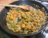 Une image de l'étape 15 de Navets et poivrons à la crème, aneth et bouillon de gambas.
