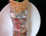 A picture of step 4 of My Salmon + Salad with Healthy Wrap. 😉.