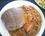 Black amala and obono soupmatakin girki9 hoto