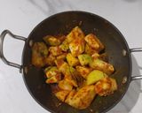 A picture of step 3 of Guava pickle.