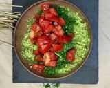 A picture of step 2 of Bruschetta with Guacamole and Salmon.