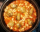 Foto del paso 7 de la receta: Guiso de Alcachofas con Bacon y Judías blancas