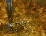 A picture of step 10 of Shaljam Palak Gosht.