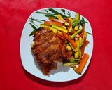 Foto del paso 11 de la receta: Guarnición de verduras con lomo de res mechado bardeado