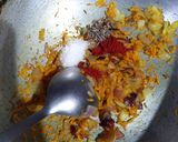 A picture of step 2 of Turmeric paneer.