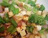 A picture of step 7 of Stir fried Paneer with peppers.
