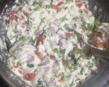 A picture of step 2 of Rava veggie toast.