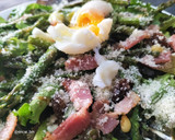 Foto del paso 7 de la receta: Ensalada templada de trigueros con bacon y huevo