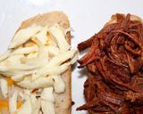 A picture of step 3 of Ultimate Birria Sandwich.