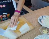 Foto del paso 2 de la receta Tortilla de coliflor y bacalao con alioli de ajo negro