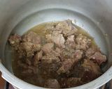 A picture of step 3 of Aalu gosht (mutton/beef).