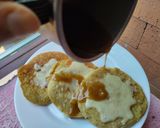 Foto del paso 8 de la receta: Pancakes de maíz🌽 con queso y miel de panela🫓🍯🧀