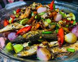 Foto langkah ke 8 dari resep Oseng Pindang Bawang Pete.