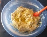 A picture of step 5 of Focaccia with Zucchini Blossoms.
