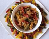 A picture of step 6 of TRI Color pasta.