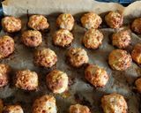 A picture of step 4 of My keto, low-carb, cheese sausage balls.