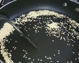 A picture of step 5 of Sesame and Oreo biscuit custard.