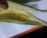 A picture of step 1 of Stuffed kheema karela.