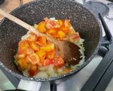 Une image de l'étape 8 de Conserve de concassée de tomates, ail, basilic et oignon blanc.