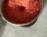A picture of step 4 of Mysore Masala Dosa with Mysore Chutney.