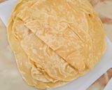 A picture of step 20 of Fateera with hotdog filling.