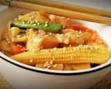 Foto del paso 7 de la receta Pollo en salsa Teriyaki con Noodles de Arroz