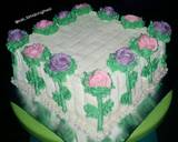 Cake Hias Bunga Rose (base cake sponge cake) langkah memasak 9 foto