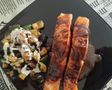 Foto del paso 9 de la receta: Tataki de Salmón con Calabacín a la Mantequilla con Reducción y Mayonesa de Yakiniku