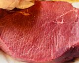 A picture of step 1 of Air Fryer London Broil with Shrimp.