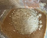 Une image de l'étape 4 de Banana Bread au beurre de cacahuètes et pépites de chocolat sans gluten ni lactose.
