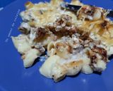 Une image de l'étape 15 de Gratin de pâtes à la viande hachée et fromages (mozzarella, fromage râpé) 🍴.