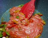 A picture of step 6 of Paneer steak with cherry tomato rice.
