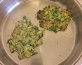 A picture of step 3 of Baby marrow, mushroom and spinach patty.