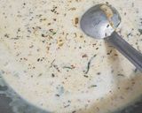 A picture of step 5 of Punjabi Kadhi Pakora with Rice.