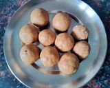 A picture of step 3 of Sattu blueberry nutty Laddu.