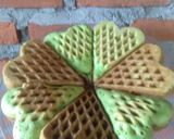 Foto langkah ke 9 dari resep Bolu Wafel Pandan Tiga Menit.