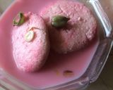 A picture of step 5 of Gulab Ras malai.