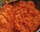 A picture of step 5 of Gajar halwa with gulab jamun twist.