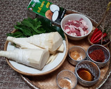 A picture of step 1 of Red Curry with Fresh Bamboo Shoots and Pork.