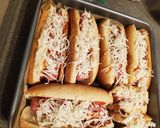 Tepsiben sült Hotdog 🌭 recept fázis 3 fotója