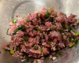 A picture of step 1 of Wantan Roll Fry.