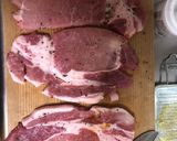 A picture of step 1 of トントキ / Pork Loin steak.