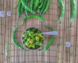 A picture of step 4 of Mustard Green Chillies 🤩.